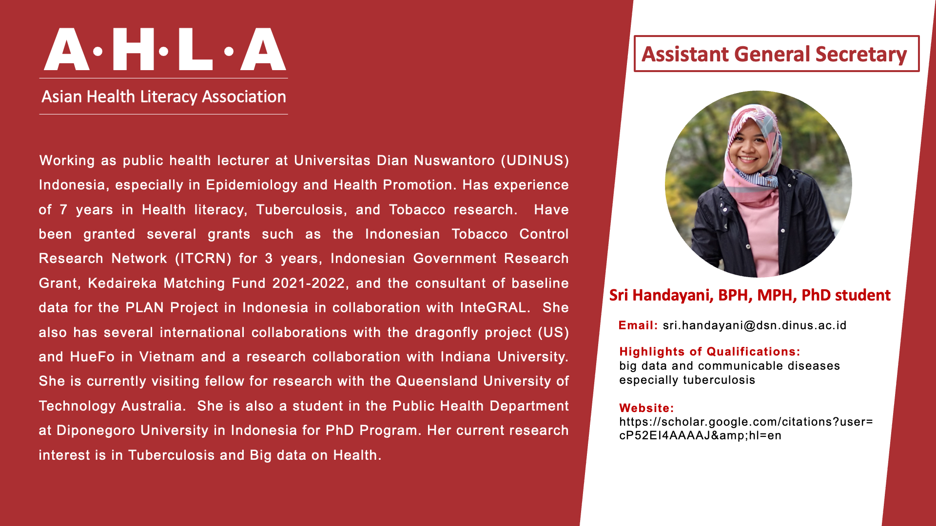 20232024 AHLA Secretariat AHLA AHLA Asian Health Literacy