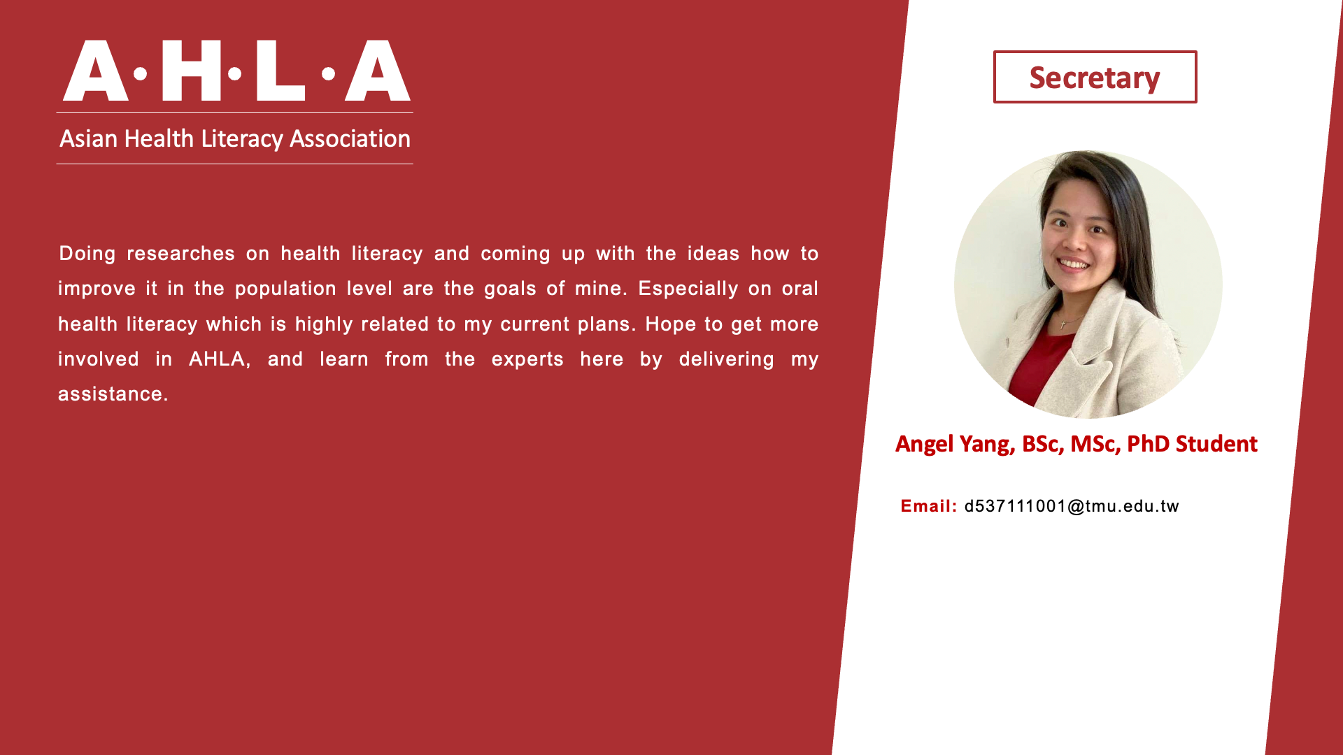 20232024 AHLA Secretariat AHLA AHLA Asian Health Literacy